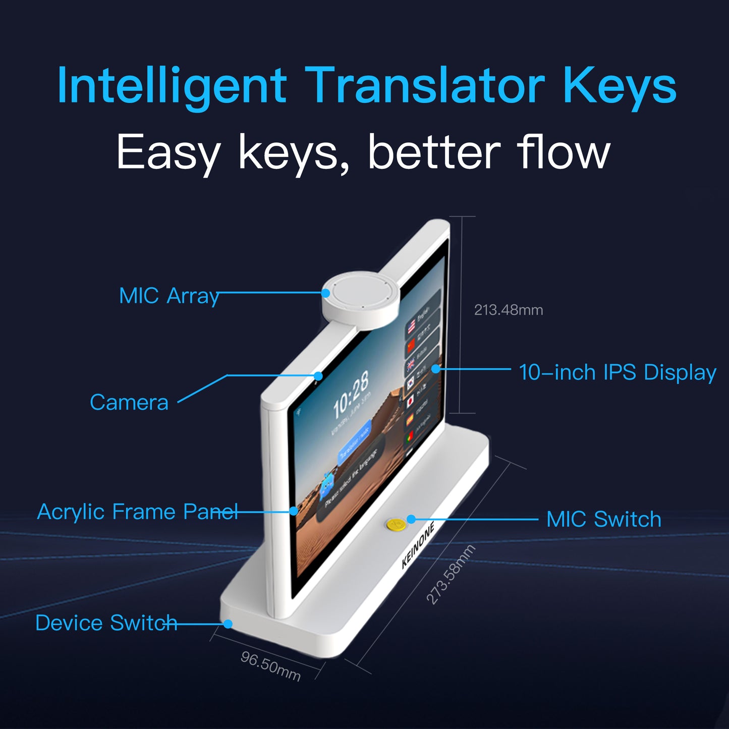KEINONE Dual-Screen SmartTranslator Global communication