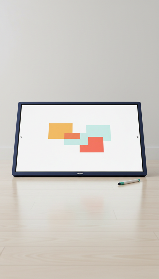 Smart board with glass-aluminum frame