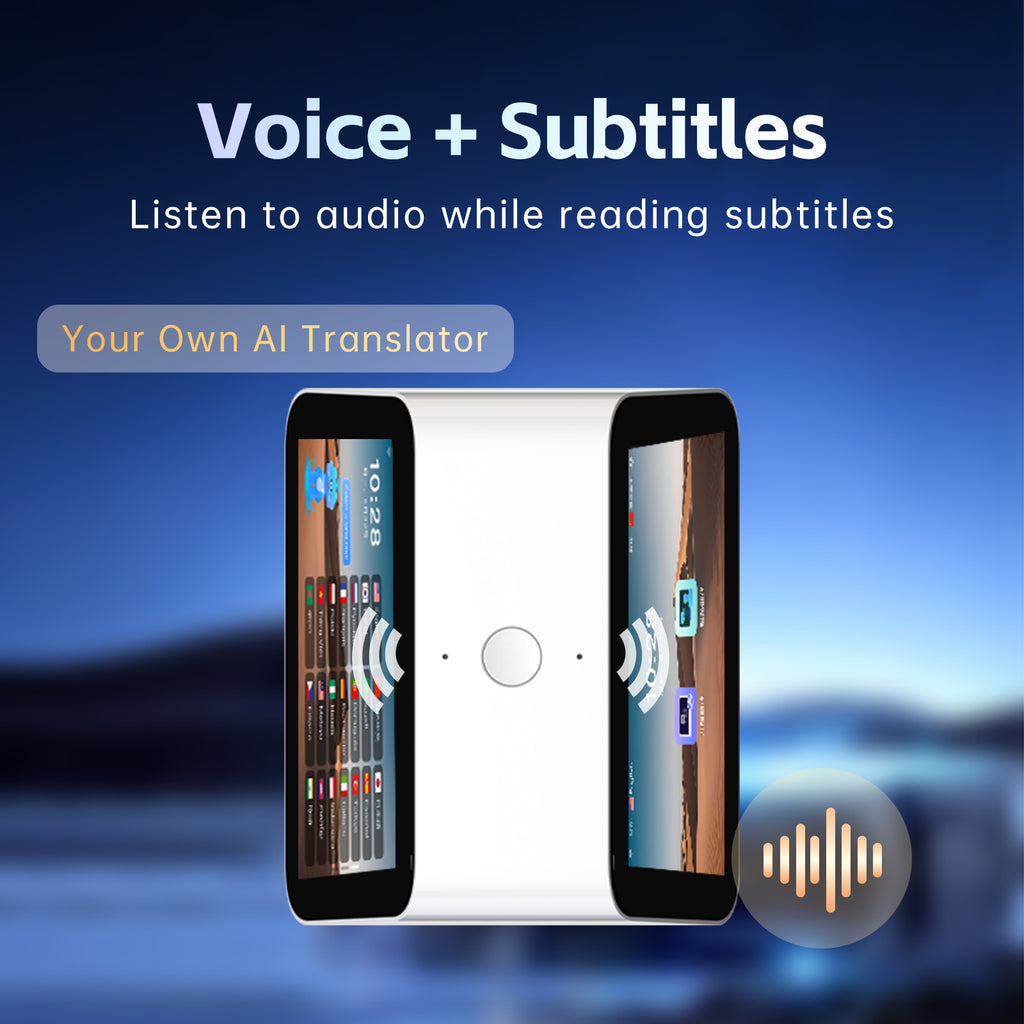 5 Inch Portable AI Smart Voice Translator Device Real-Time Multi Language Translation