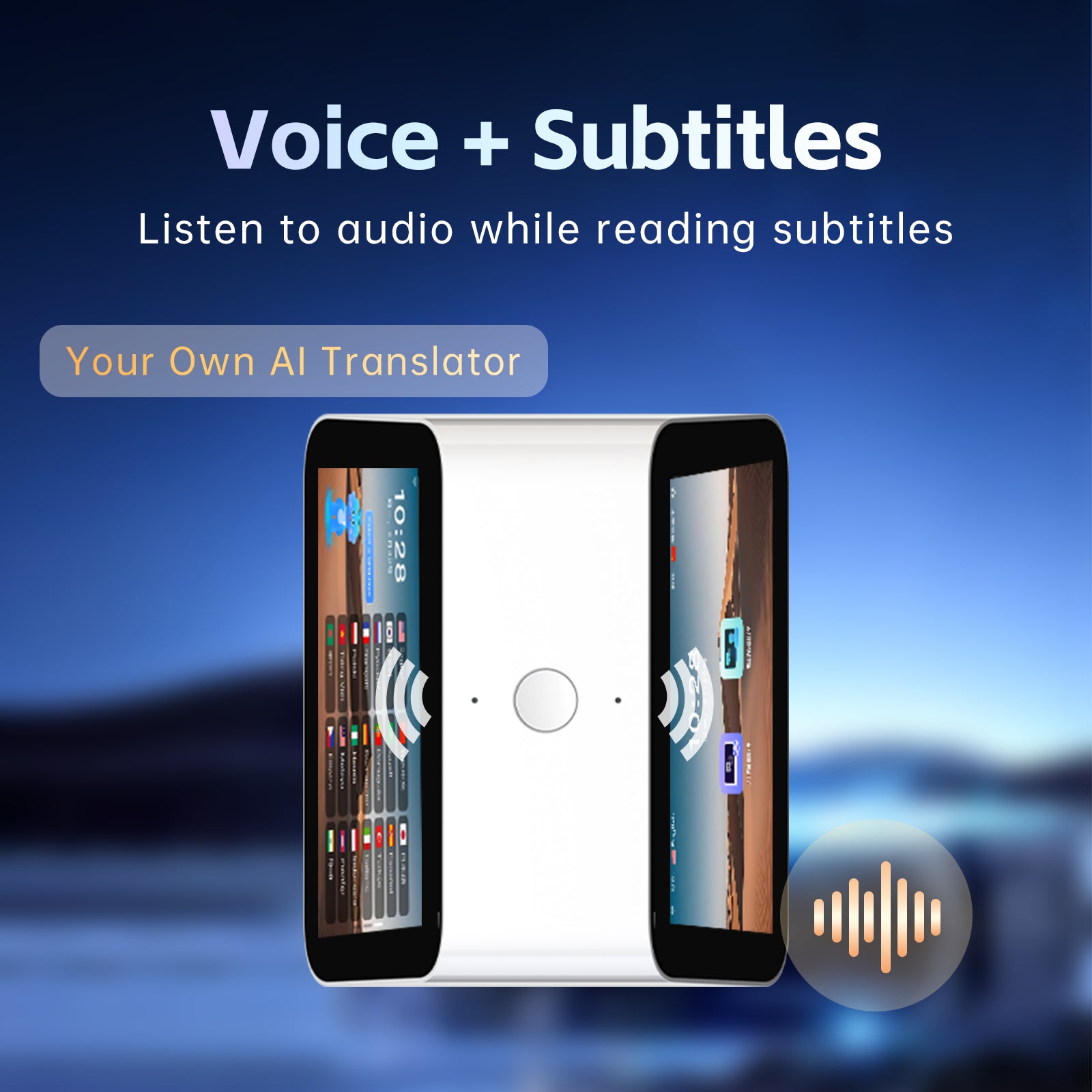5 Inch Portable AI Smart Voice Translator Device Real-Time Multi Language Translation