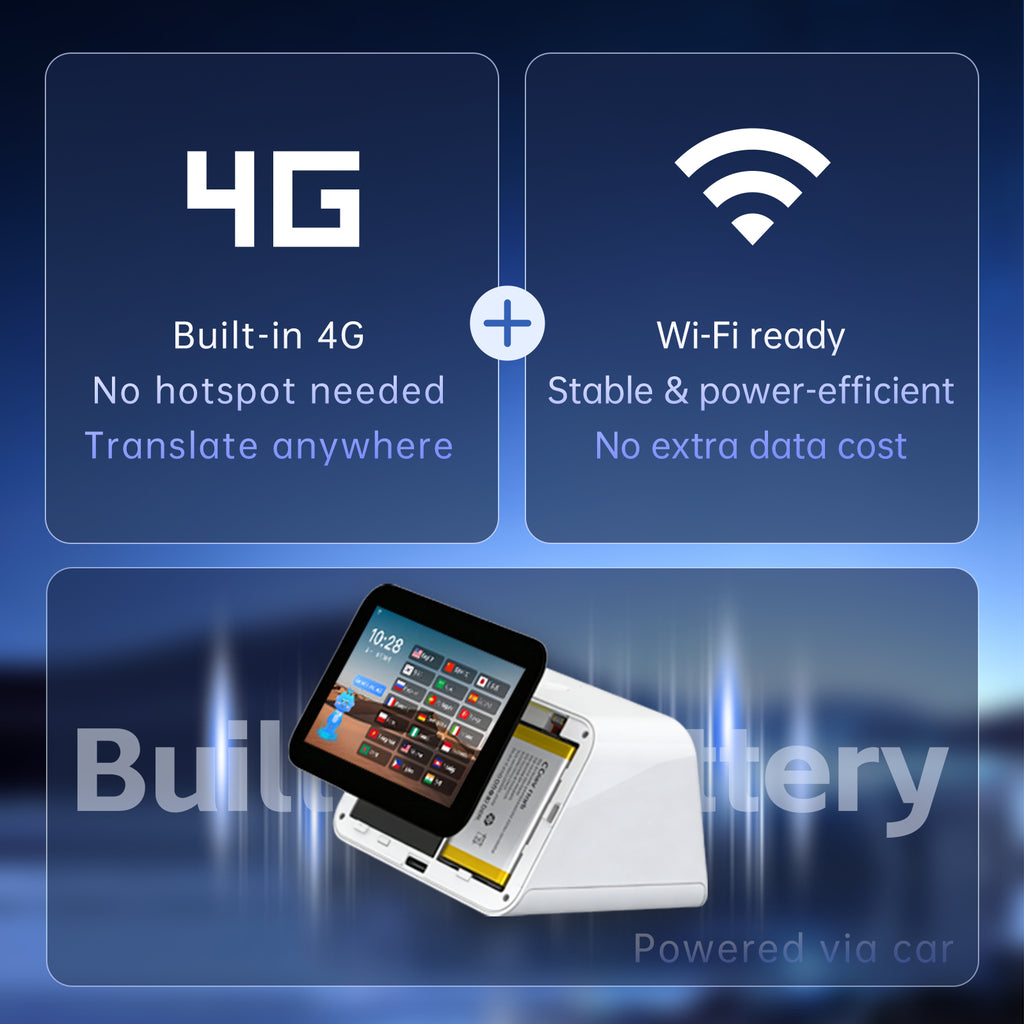 5 Inch Portable AI Smart Voice Translator Device Real-Time Multi Language Translation