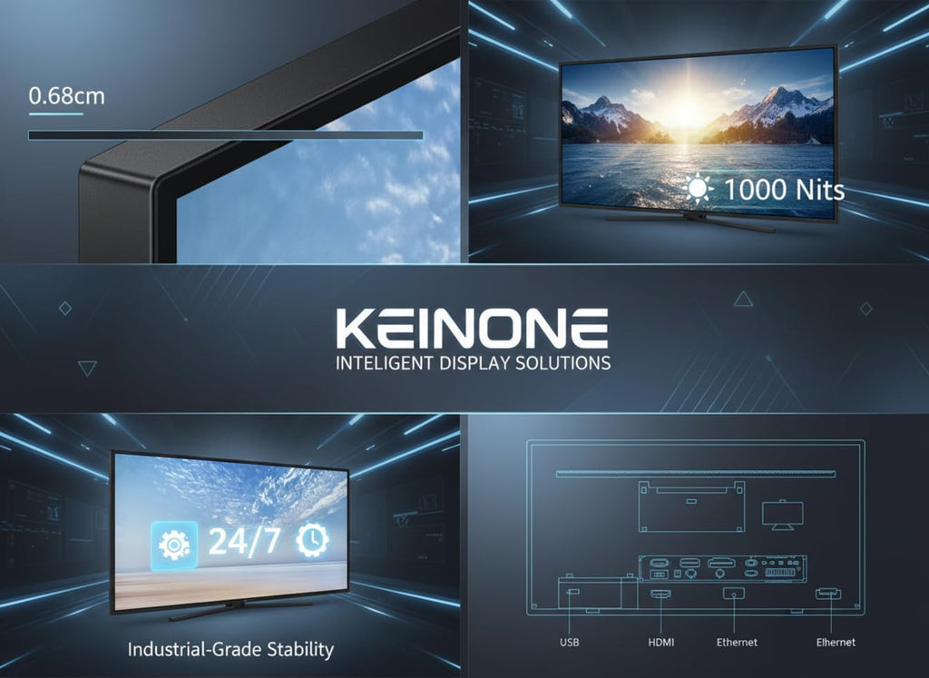 43 Inch Digital Signage Display, 4K FHD, Smart tv signage with 4GB RAM 64GB Storage, Smart Split Screen