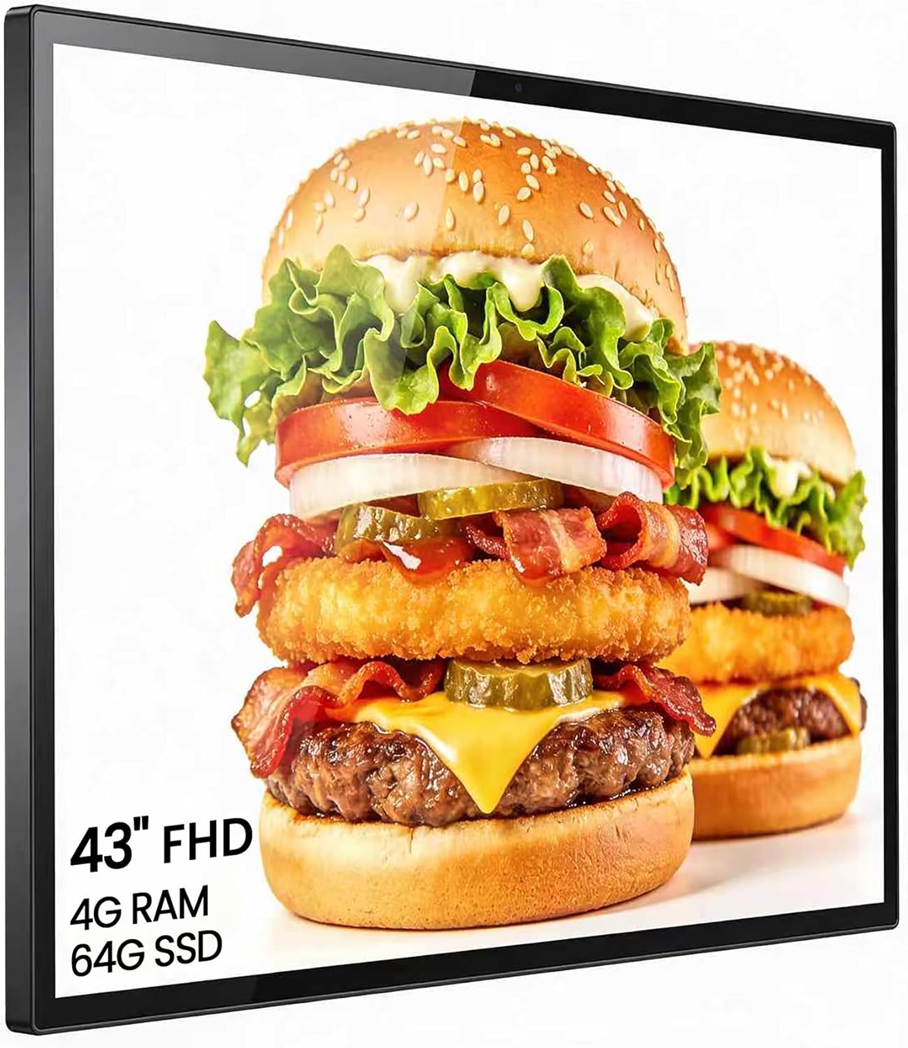 43 Inch Digital Signage Display, 4K FHD, Smart tv signage with 4GB RAM 64GB Storage, Smart Split Screen