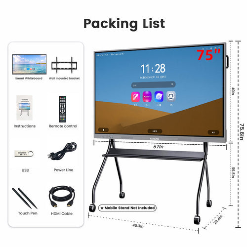 110-Inch 4K Interactive Smart Board for Auditorium & Training - KEINONE