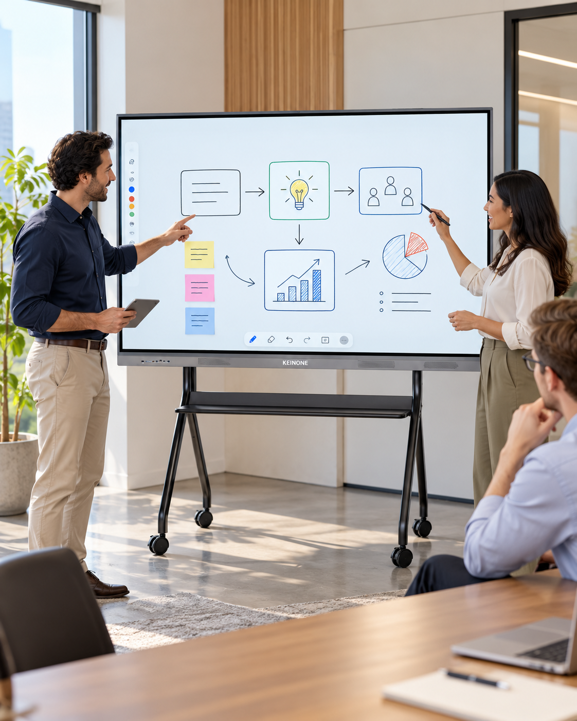85-inch KEINONE smart board for team collaboration