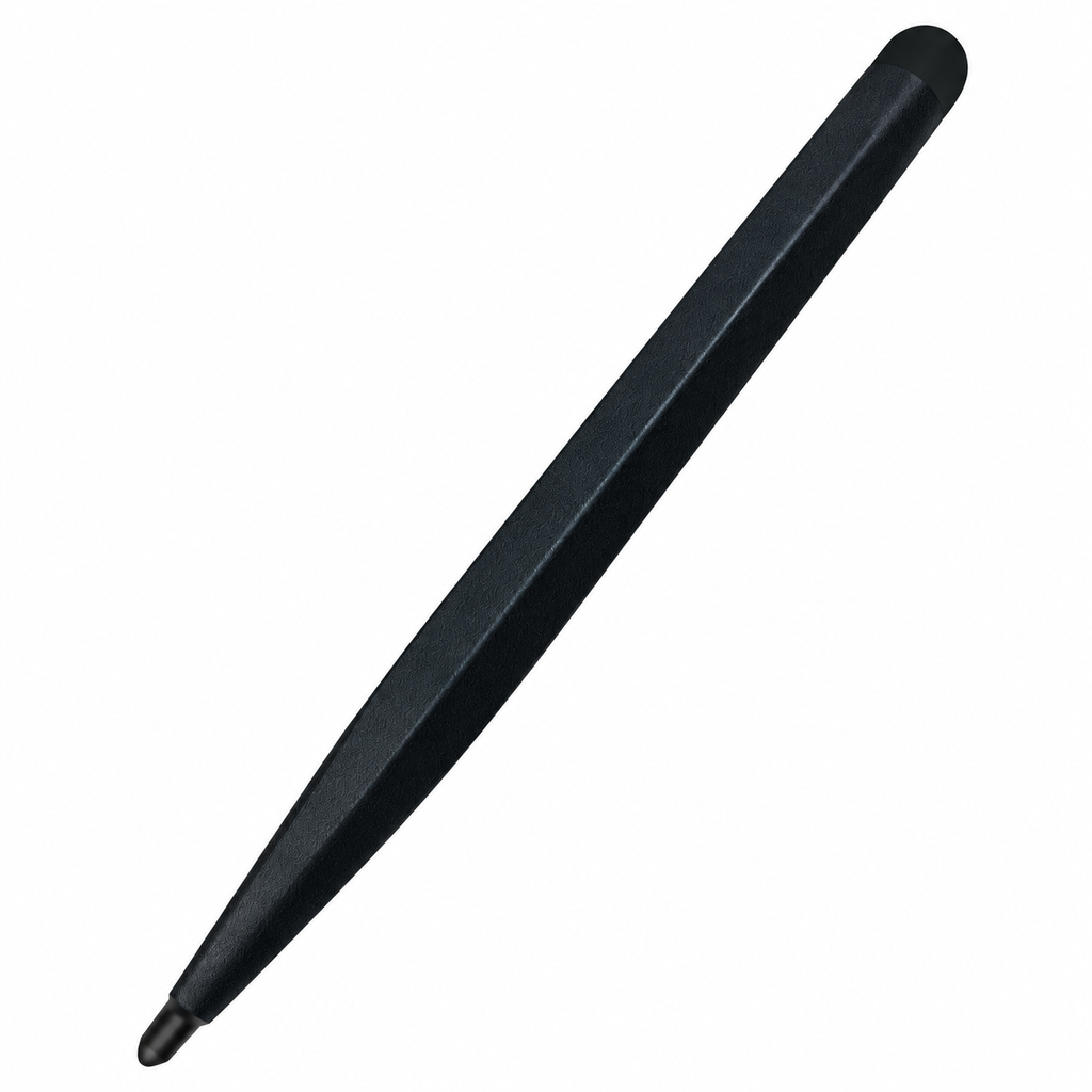 Black magnetic touch stylus for KEINONE infrared smart boards on white background