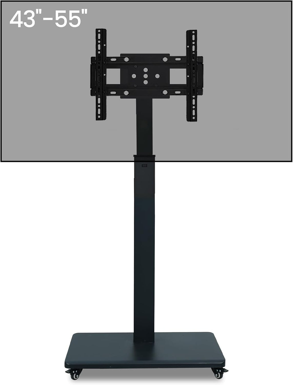 KEINONE height adjustable rotating mobile stand for 43-55 inch digital signage with four lockable wheels