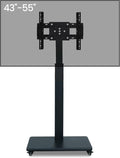 KEINONE height adjustable rotating mobile stand for 43-55 inch digital signage with four lockable wheels