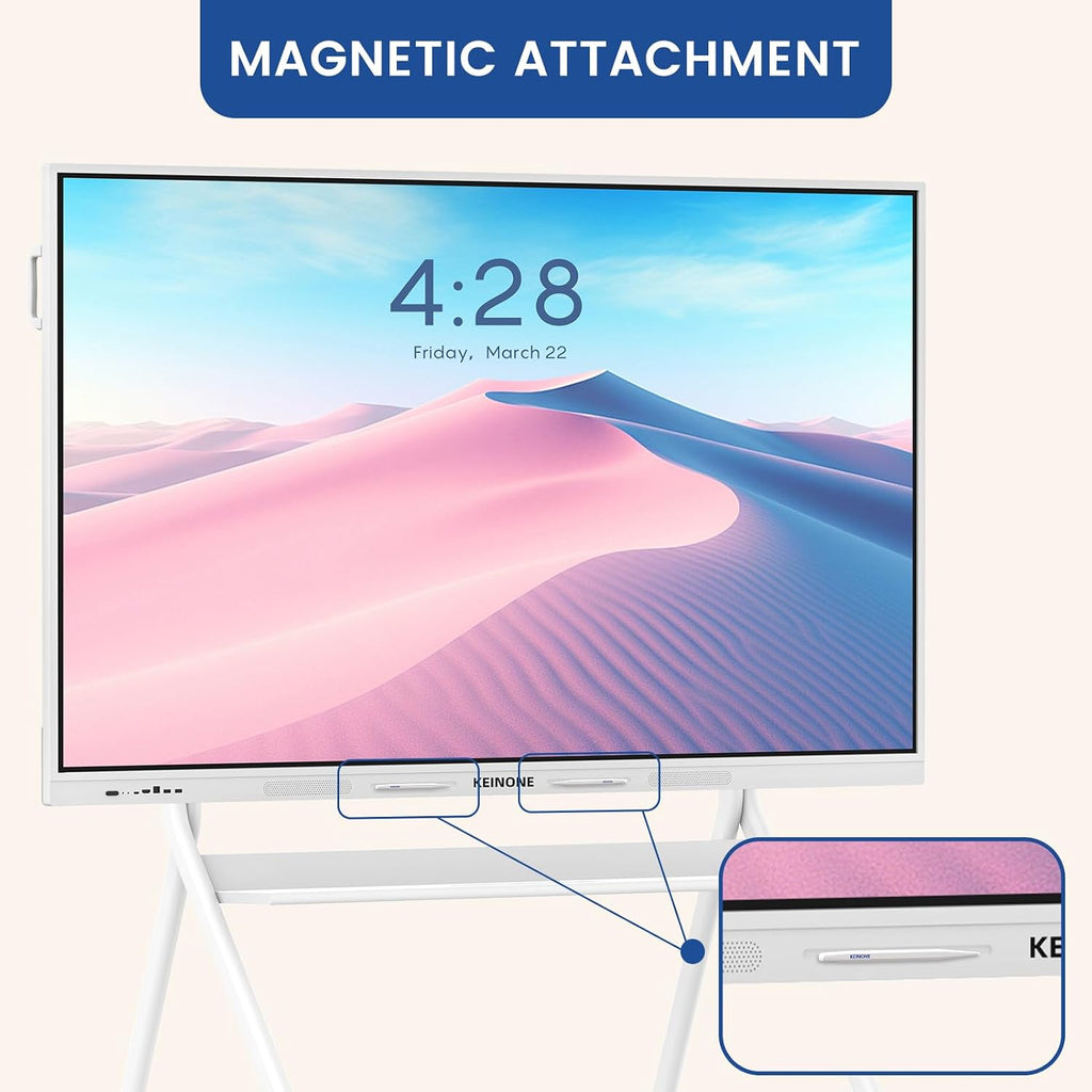KEINONE touch pen magnetic attachment on compatible smart board
