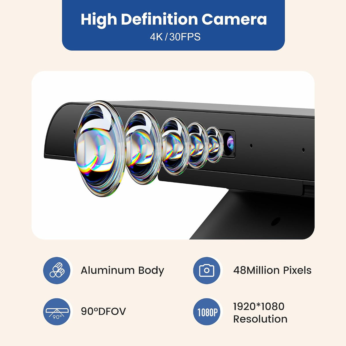KEINONE conference camera 90 degree field of view specifications