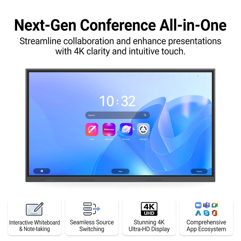 55 inch Interactive Smart Board 8+128 Android 14 or Windows 11 System
