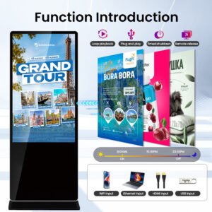 55 inch Portrait Digital Signage Digital Poster Display Android OS or Windows